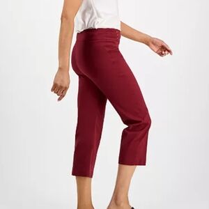 JM Collection Rich Red Women's Capris